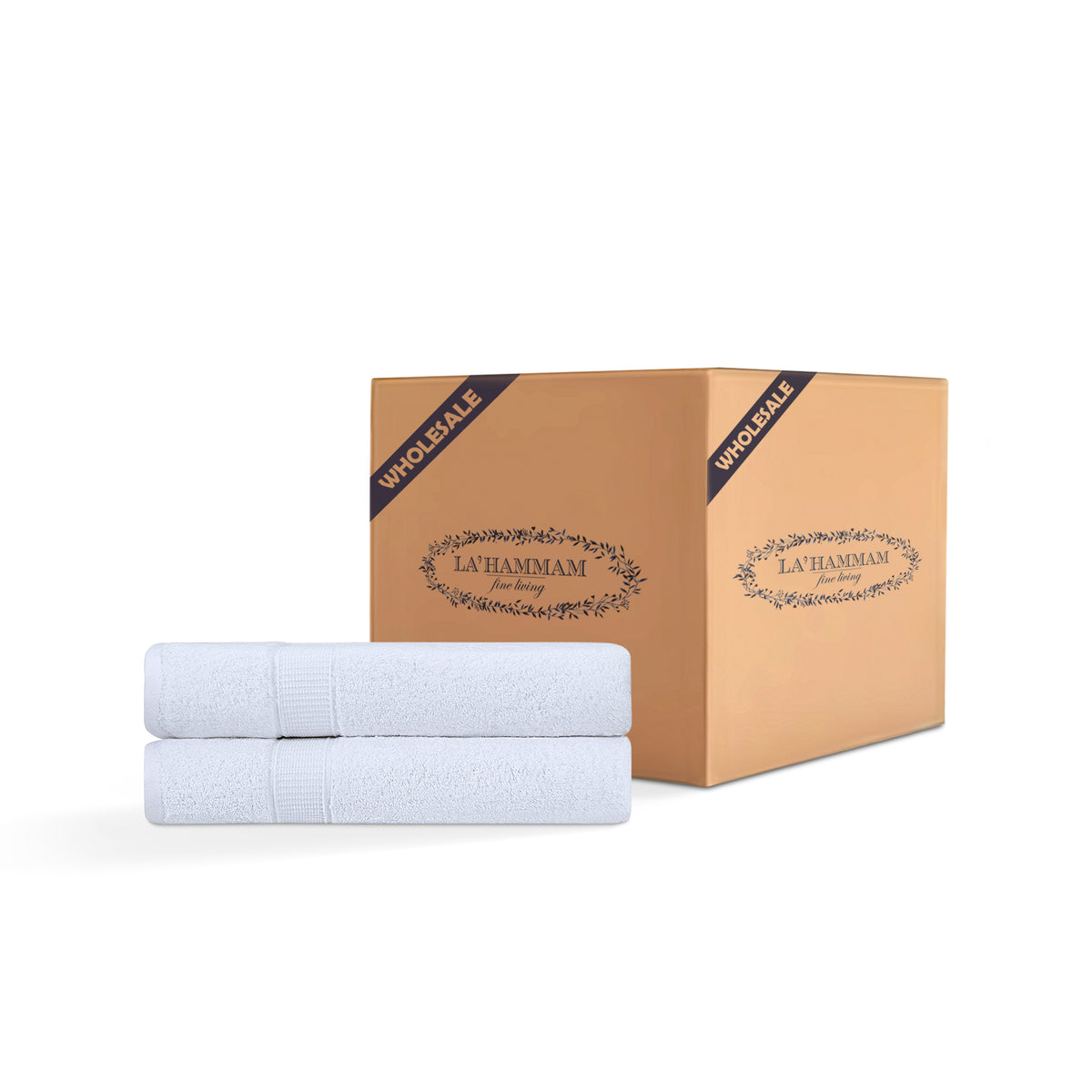 2 Piece Bath Towel Set - 12 Set Case Box