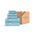 6 Piece Luxury Towel Set - 8 Set Case Box