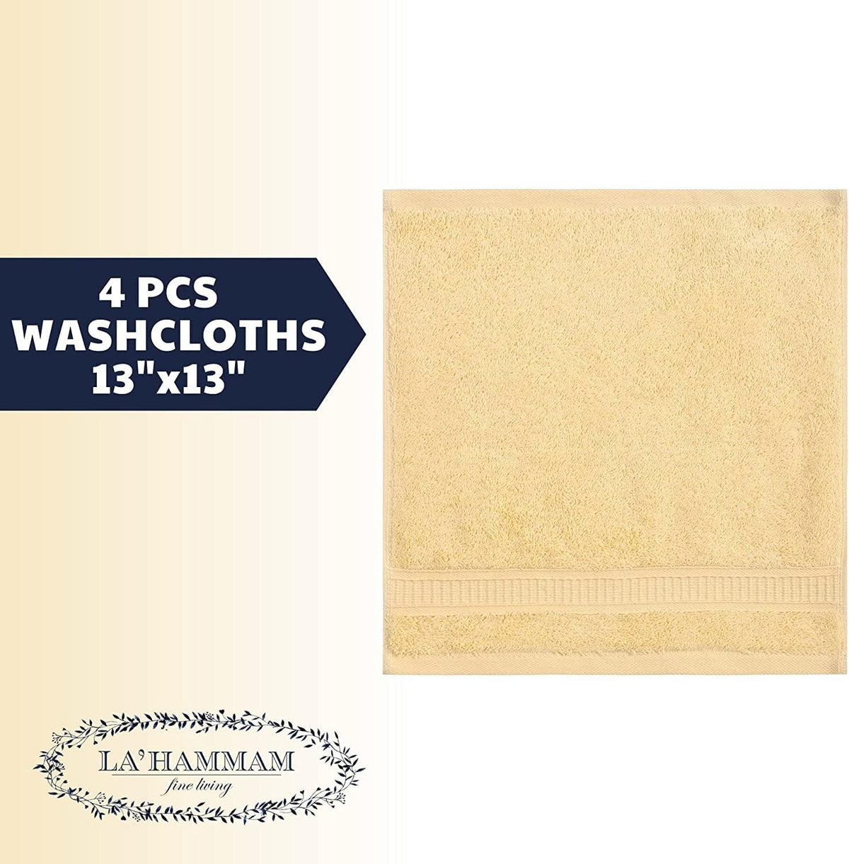 4 piece packed Wash Cloths - 55 pack Case Box