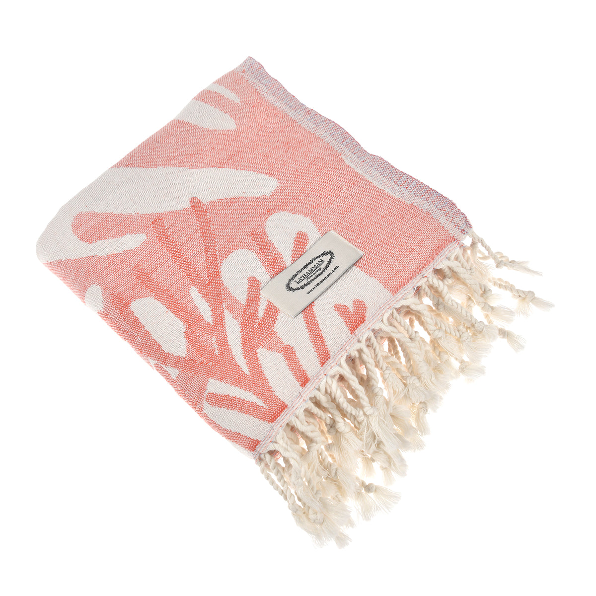 Exclusive Coral Peshtemal Pure Cotton Beach Towel