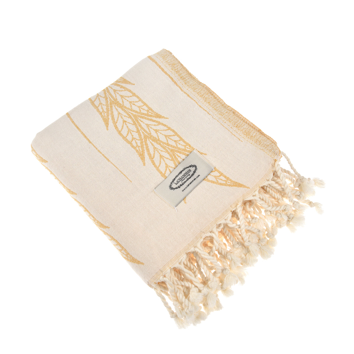 Exclusive Wheat Leaves Peshtemal Pure Cotton Throw Blanket