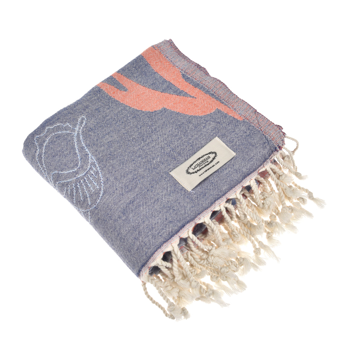 Exclusive Deep Blue Peshtemal Pure Cotton Beach Towel