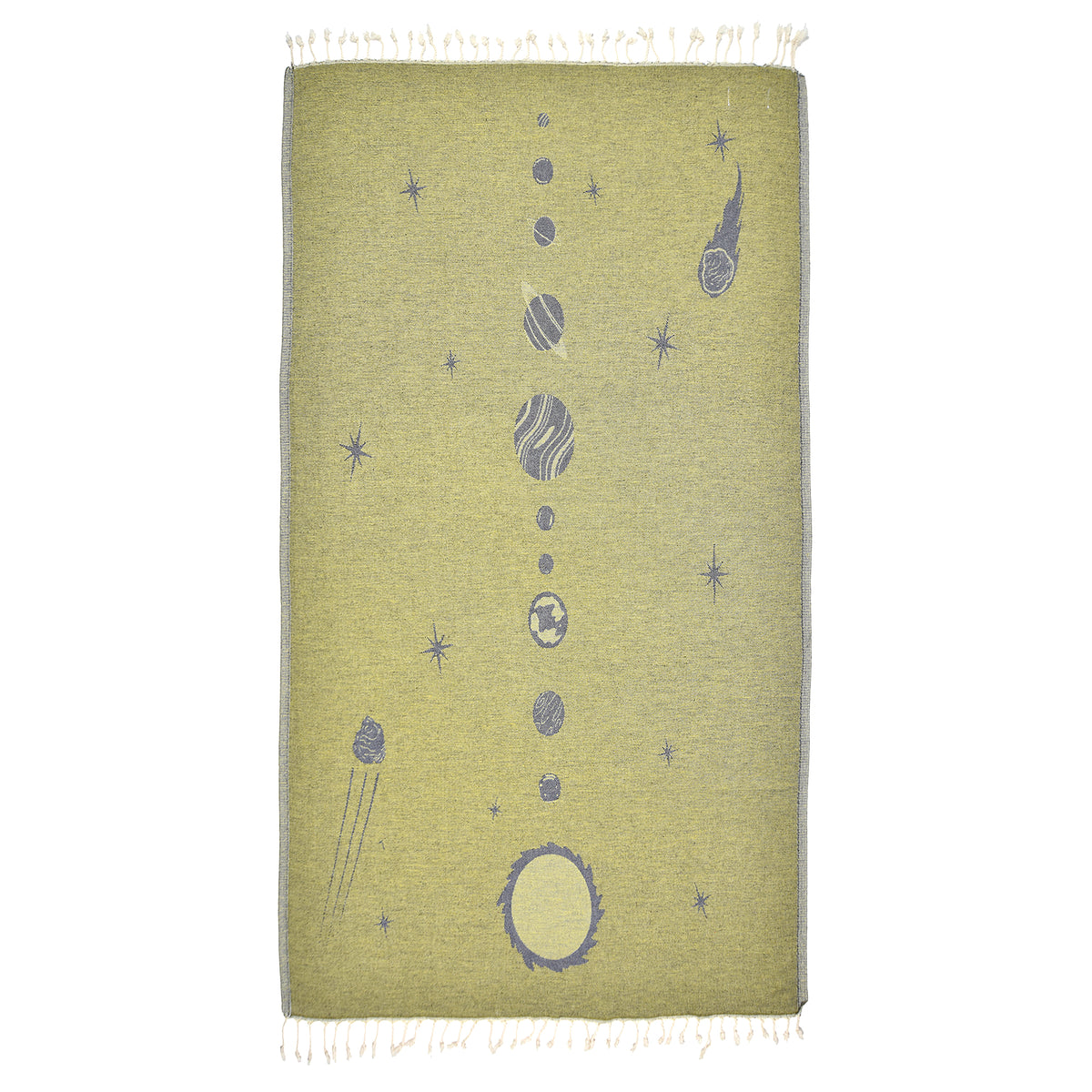 Exclusive Blue Universe Peshtemal Pure Cotton Beach Towel