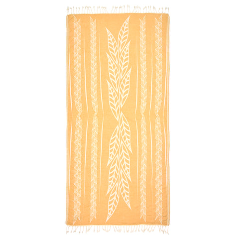 Exclusive Wheat Leaves Peshtemal Pure Cotton Beach Towel