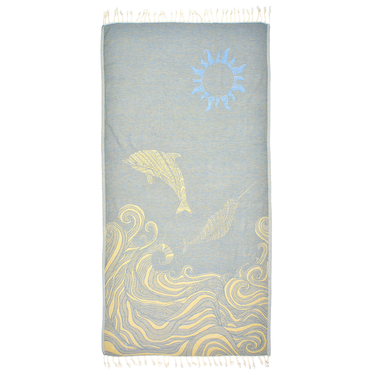 Exclusive Narwhal Peshtemal Pure Cotton Throw Blanket