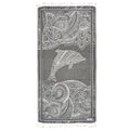 Exclusive Magic Dolphin Peshtemal Pure Cotton Beach Towel