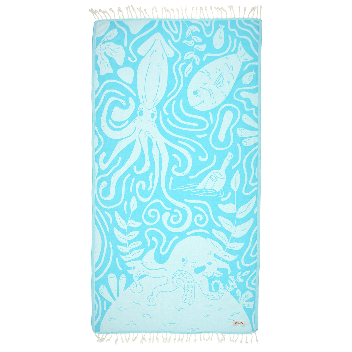 Exclusive Clean Ocean Peshtemal Pure Cotton Beach Towel