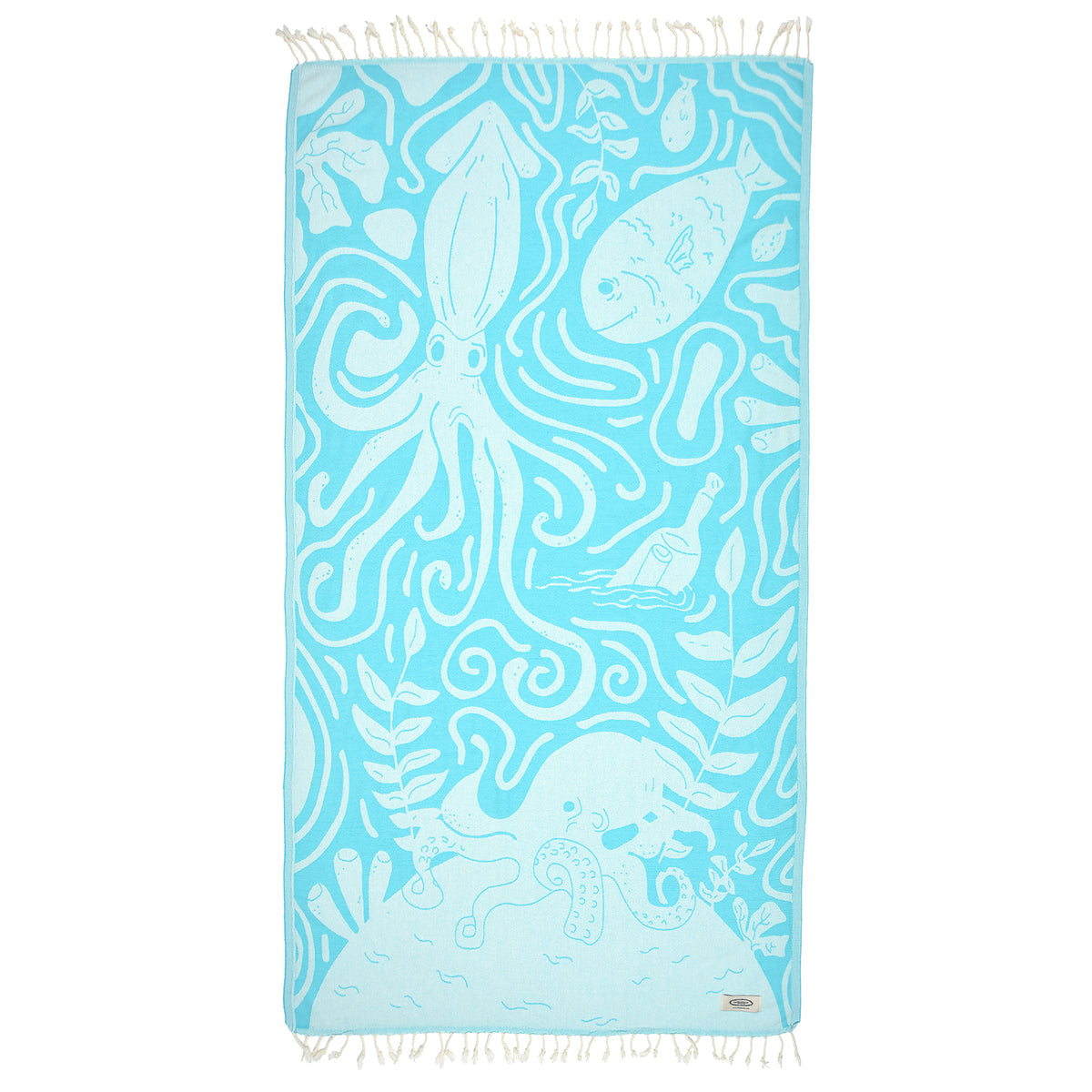 Clean Ocean Peshtemal Pure Cotton Throw Beach Towel