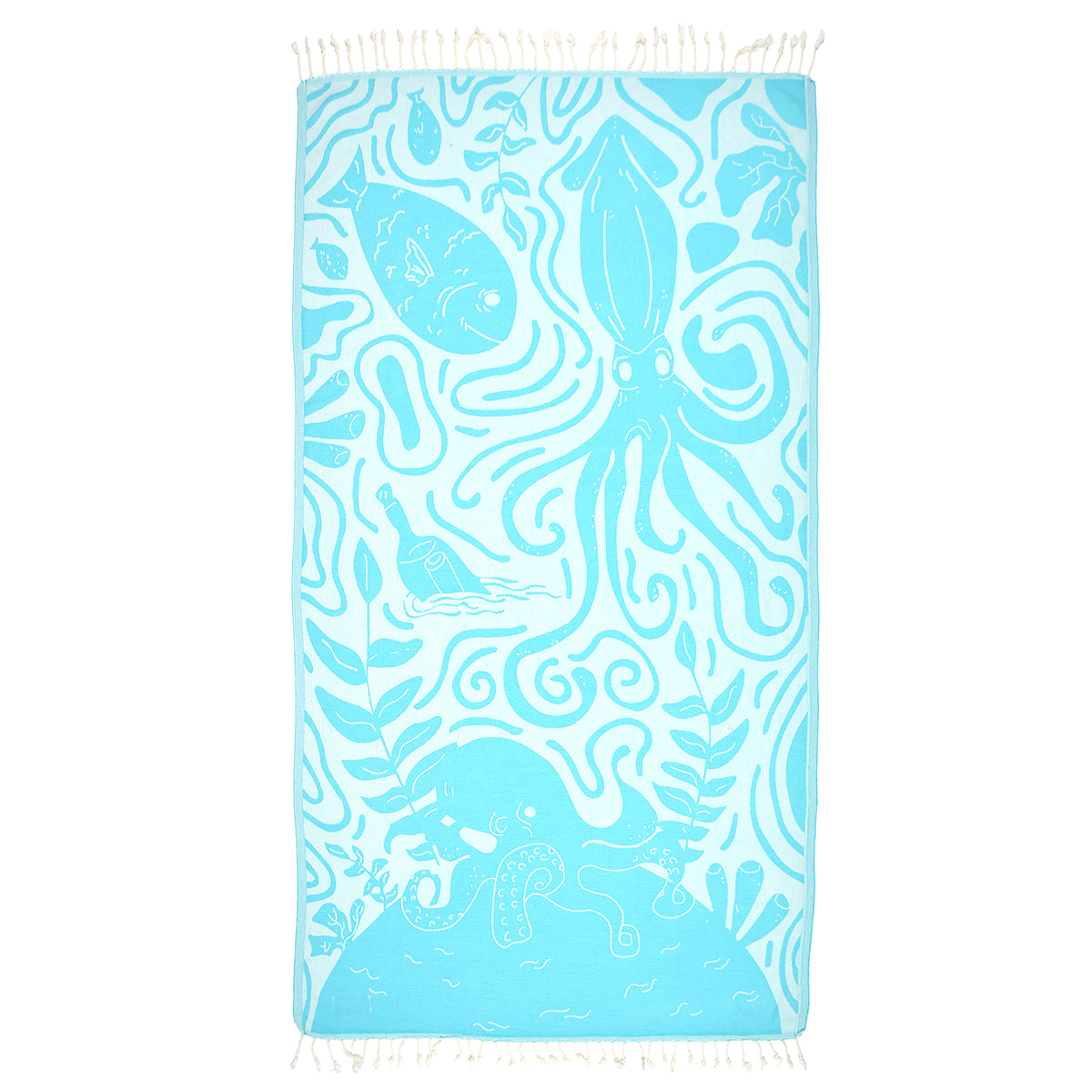 Clean Ocean Peshtemal Pure Cotton Throw Beach Towel