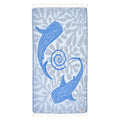 Exclusive Blue Whale Peshtemal Pure Cotton Beach Towel