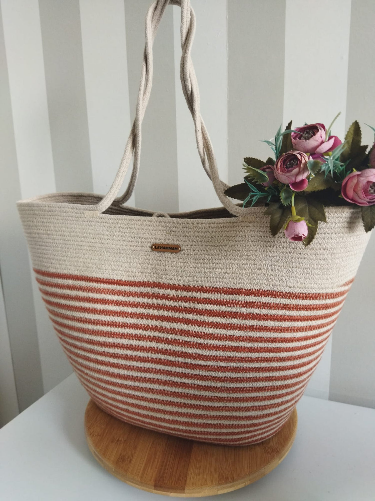 Lahammam's Handcrafted Quality everyday use Tote Beach Bag + Free Beach Towel !