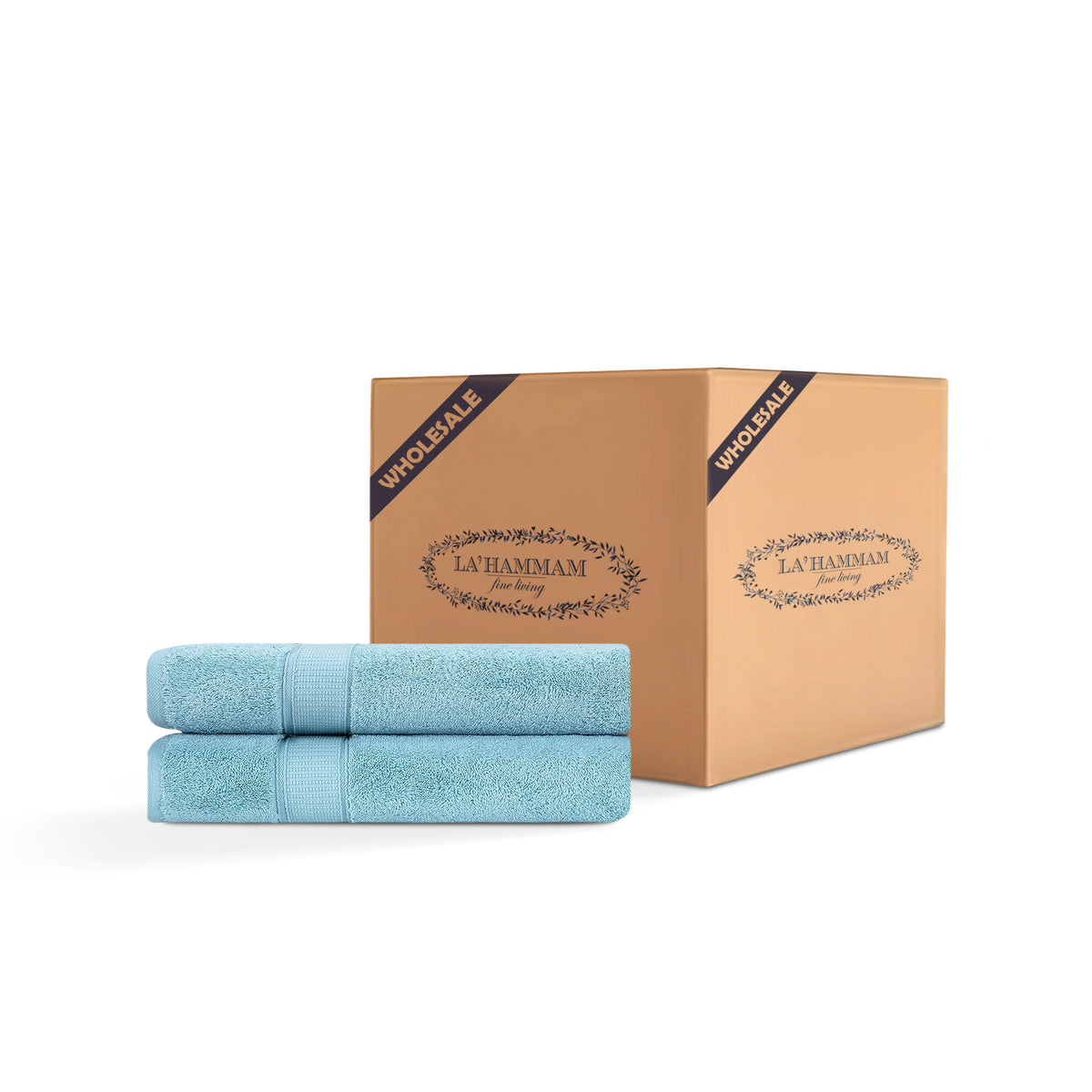 2 Piece Bath Towel Set - 12 Set Case Box