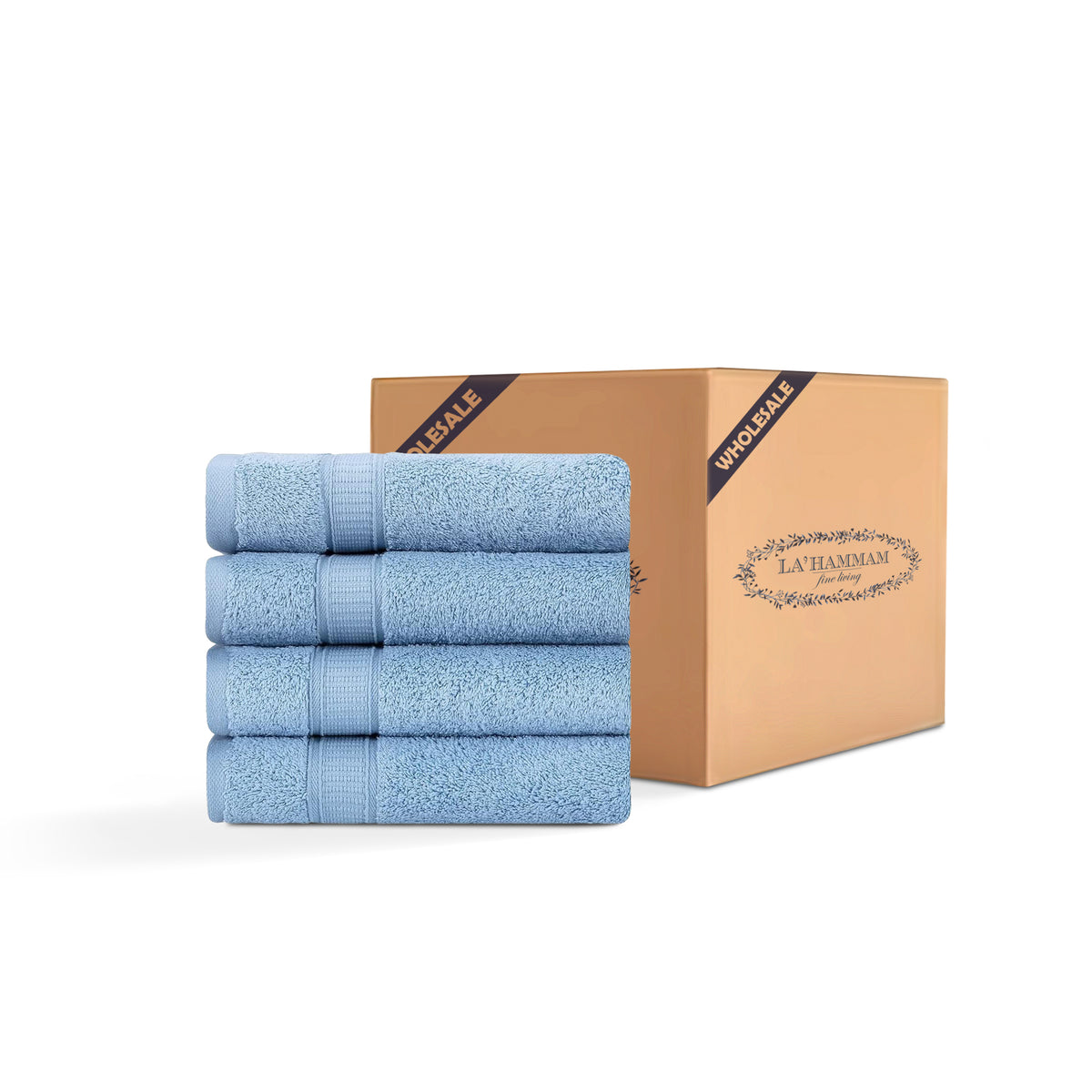 4 Piece Hand Towel Set - 24 Set Case Box