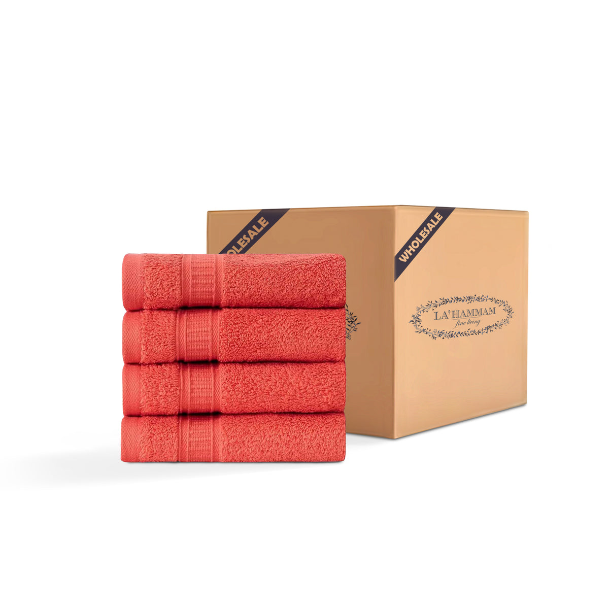 4 piece packed Wash Cloths - 55 pack Case Box