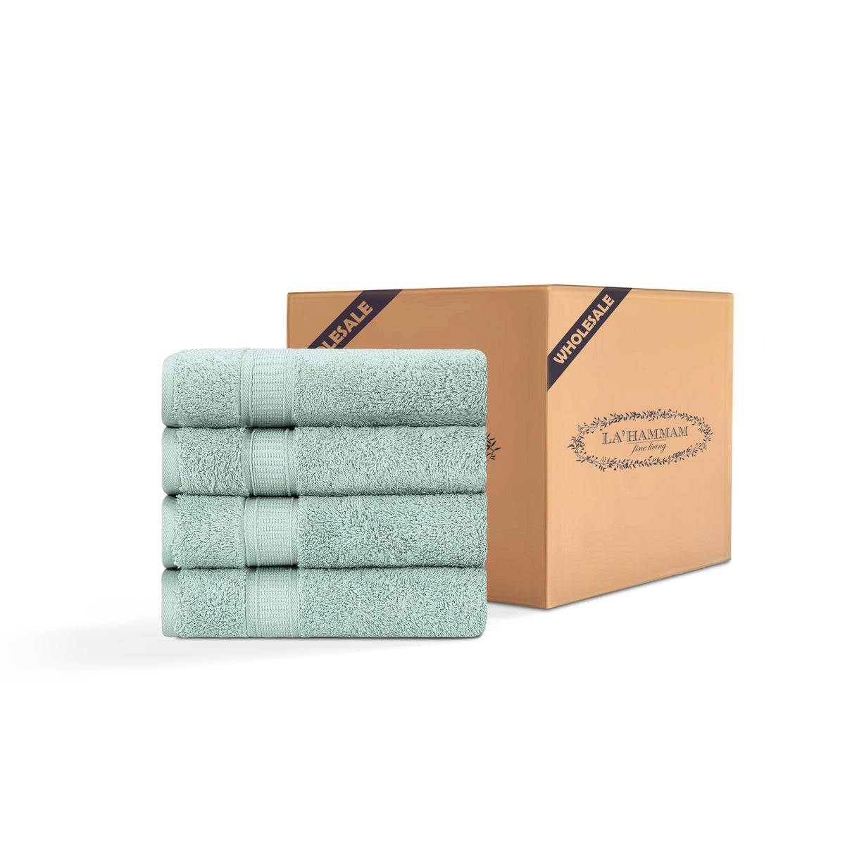 4 Piece Hand Towel Set - 24 Set Case Box