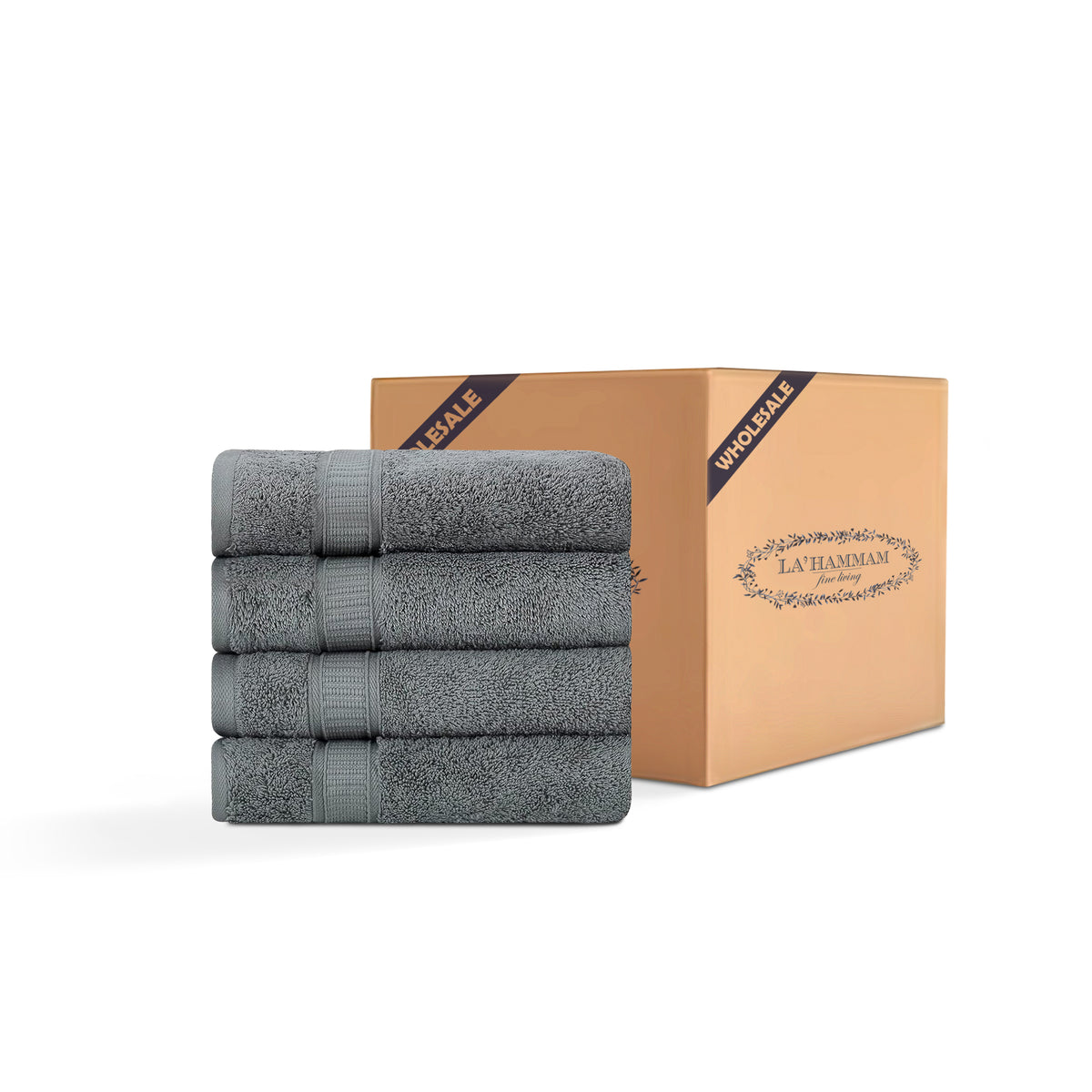 4 Piece Hand Towel Set - 24 Set Case Box