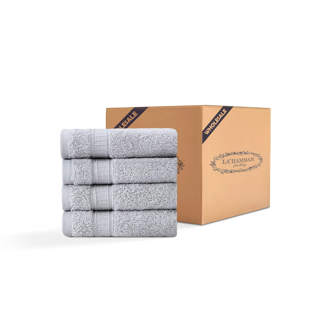 4 piece packed Wash Cloths - 55 pack Case Box