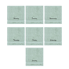 Customized Seven Days Towels - Washcloths and Hand Towels - Set of 7