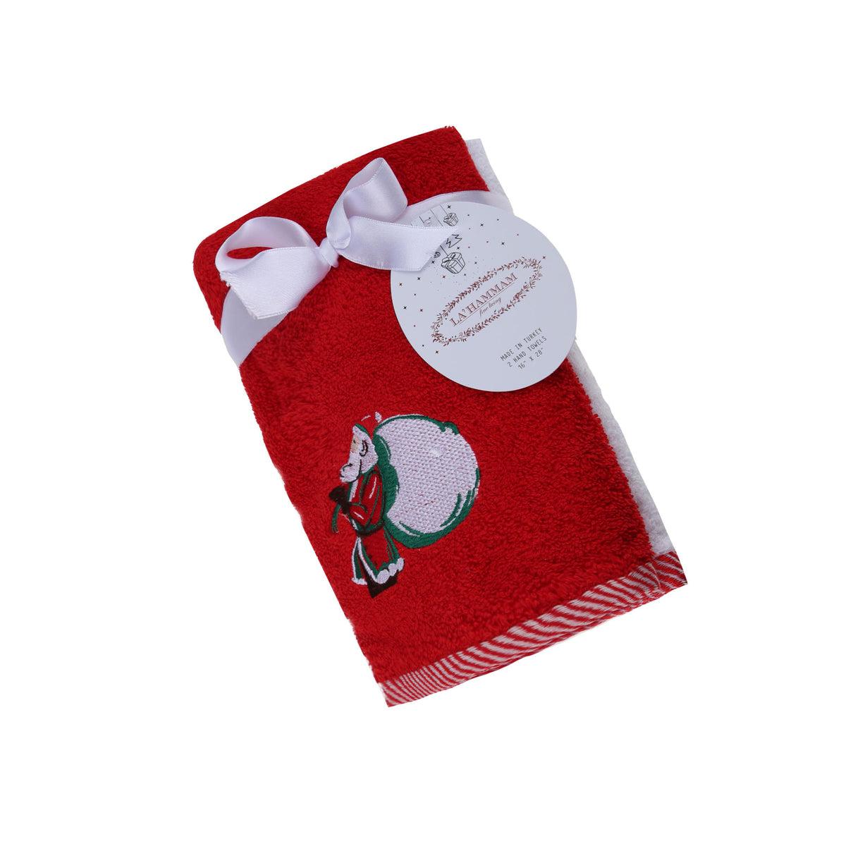 Christmas Embroidered Hand & Kitchen Towel - 2 pack