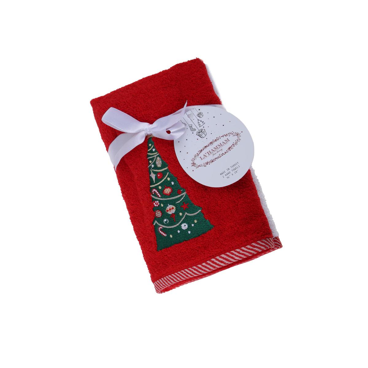 Christmas Embroidered Hand & Kitchen Towel - 2 pack