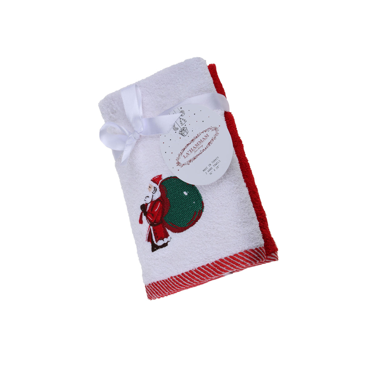 Christmas Embroidered Hand & Kitchen Towel - 2 pack