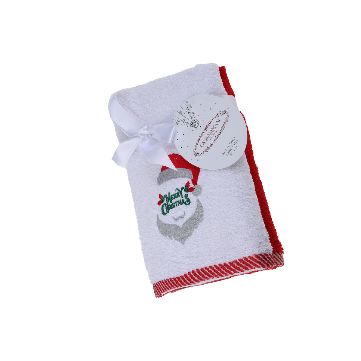 Christmas Embroidered Hand & Kitchen Towel - 2 pack