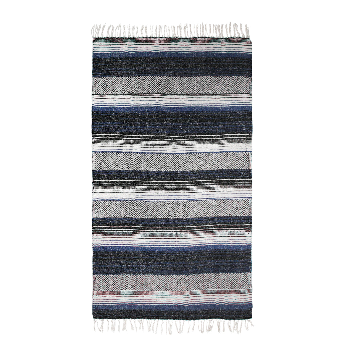 Traditional Mexican Blanket ZigZag Pure Cotton Beach Throw (50