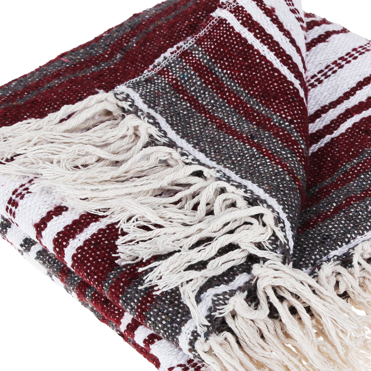 Traditional Mexican Blanket Diamond Pure Cotton Beach Throw (50
