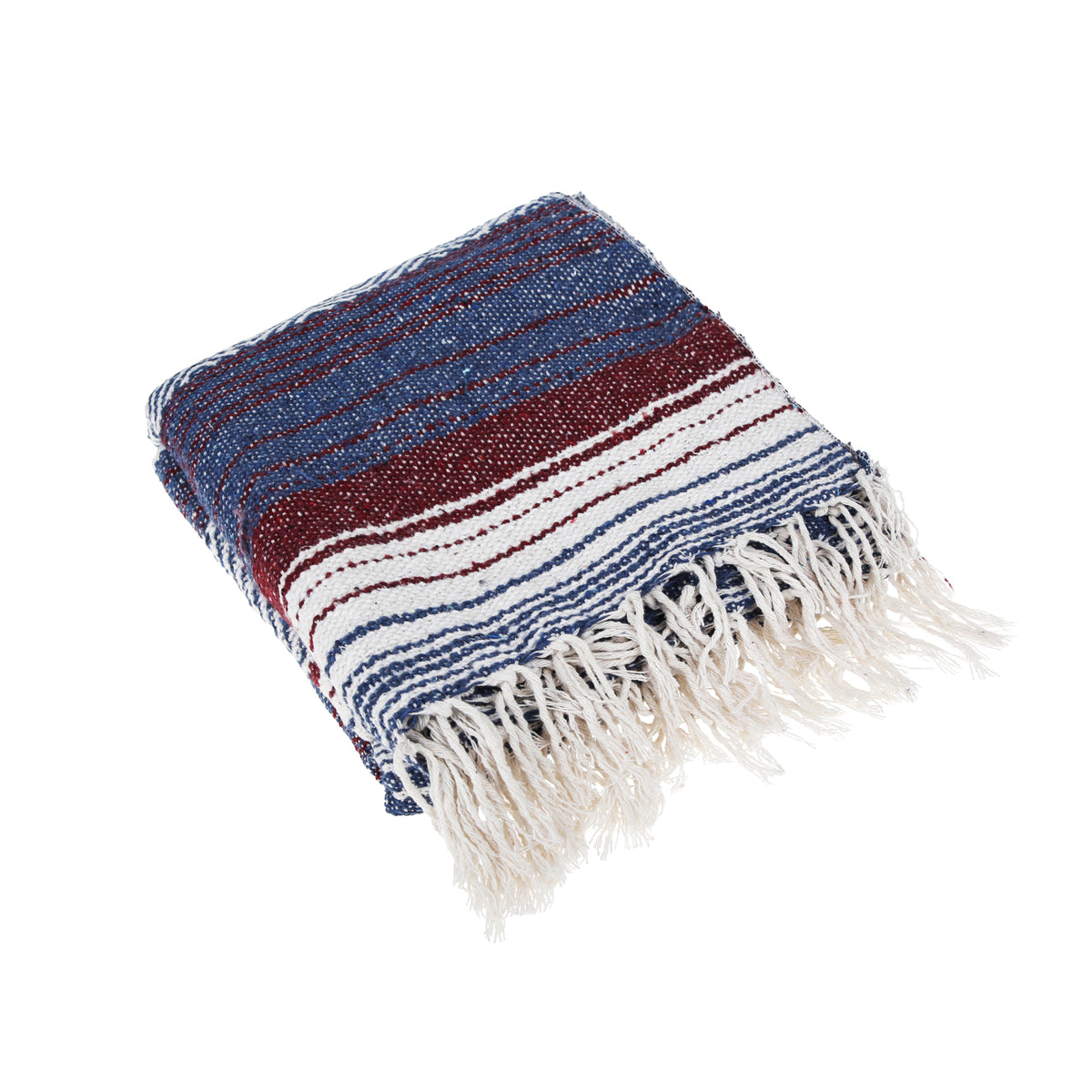 Traditional Mexican Blanket ZigZag Pure Cotton Beach Throw (50