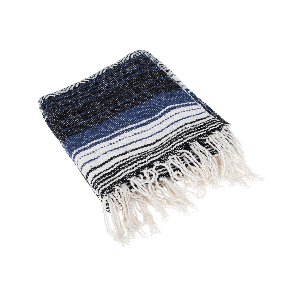 Traditional Mexican Blanket ZigZag Pure Cotton Beach Throw (50