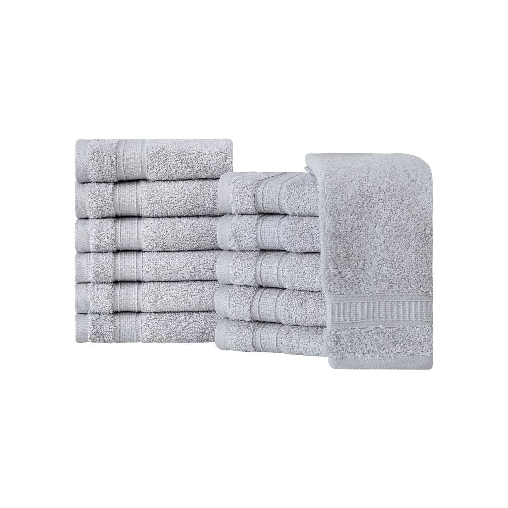 Turkish Cotton Washcloth Set of 12