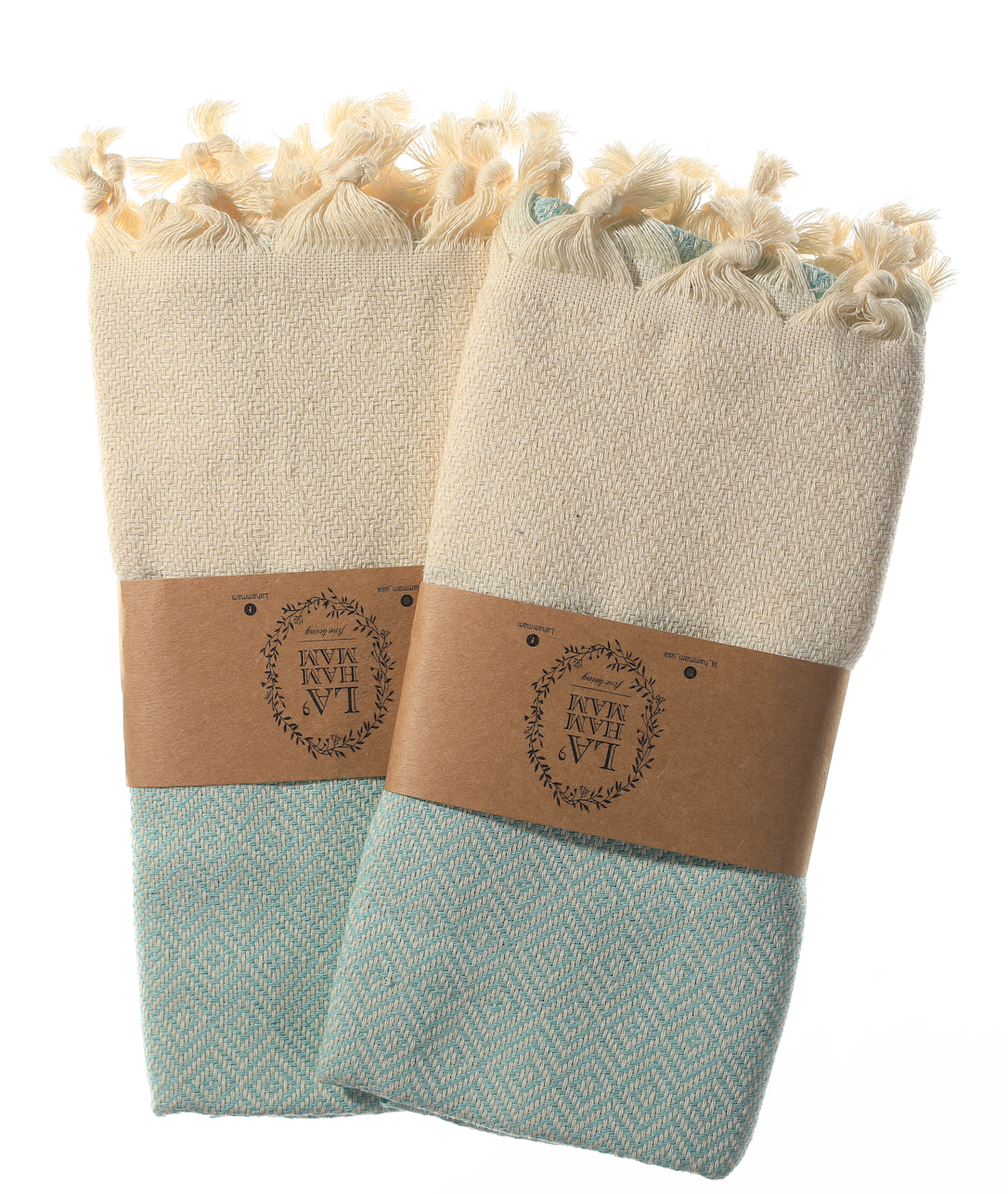 Diamond Turkish Cotton Kitchen / Hand Towel 2 pack 40x18 in – La'Hammam