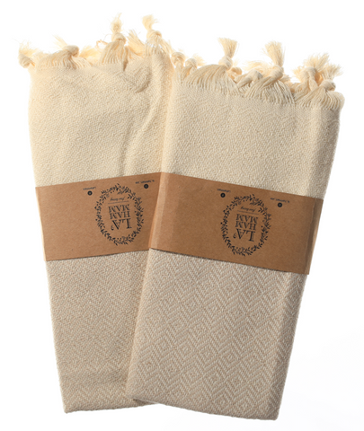 Diamond Turkish Cotton Kitchen / Hand Towel 2 pack 40x18 in
