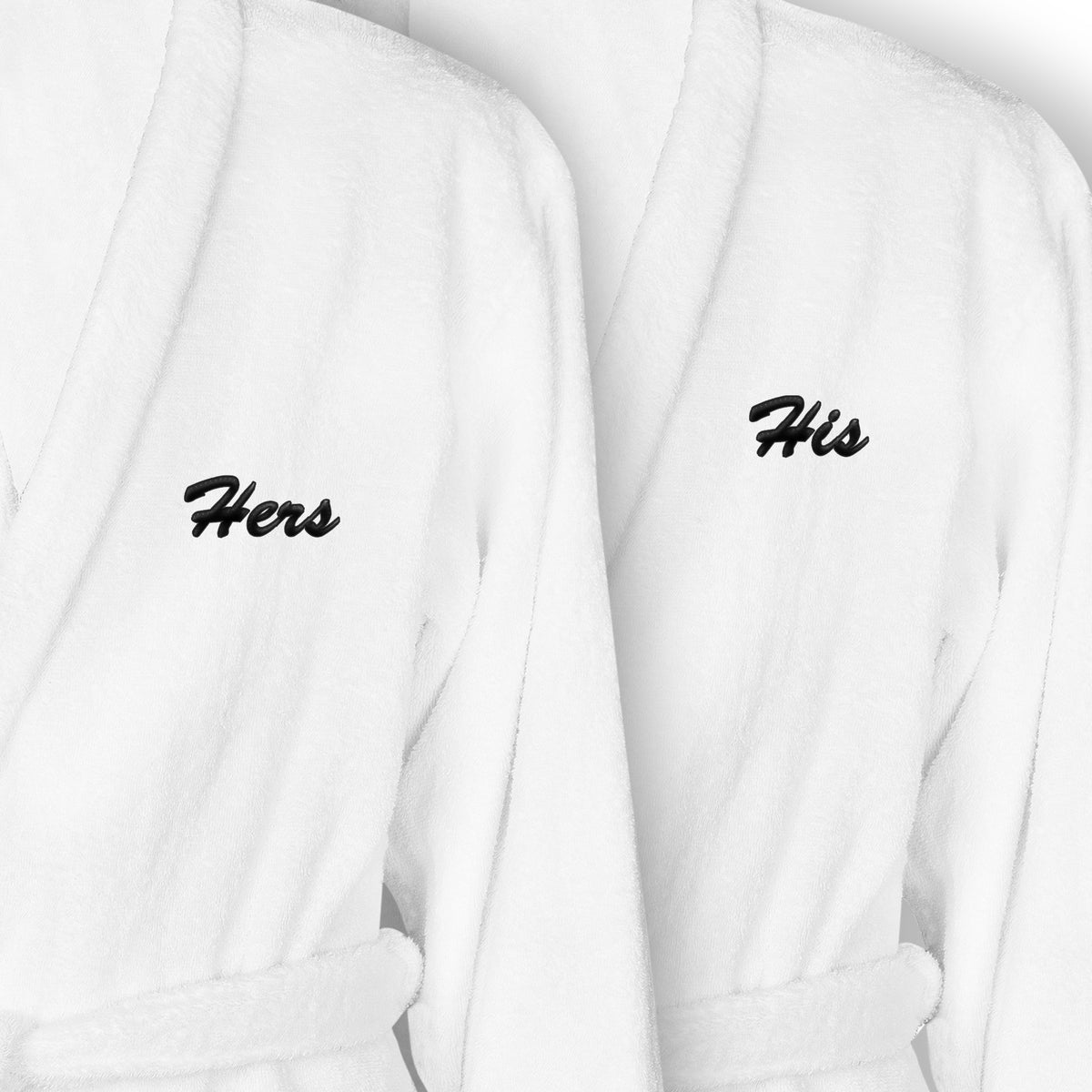 Custom Bathrobe Set for Couple, 2 Pieces Couple's Cotton Bath Robe, 100% Cotton