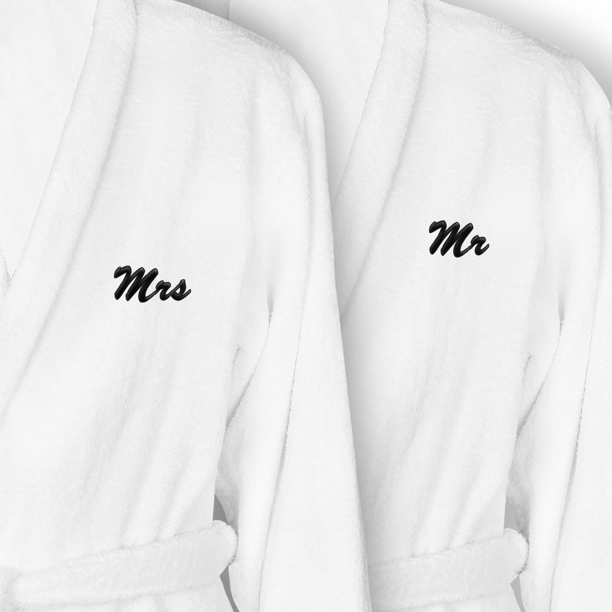 Custom Bathrobe Set for Couple, 2 Pieces Couple's Cotton Bath Robe, 100% Cotton