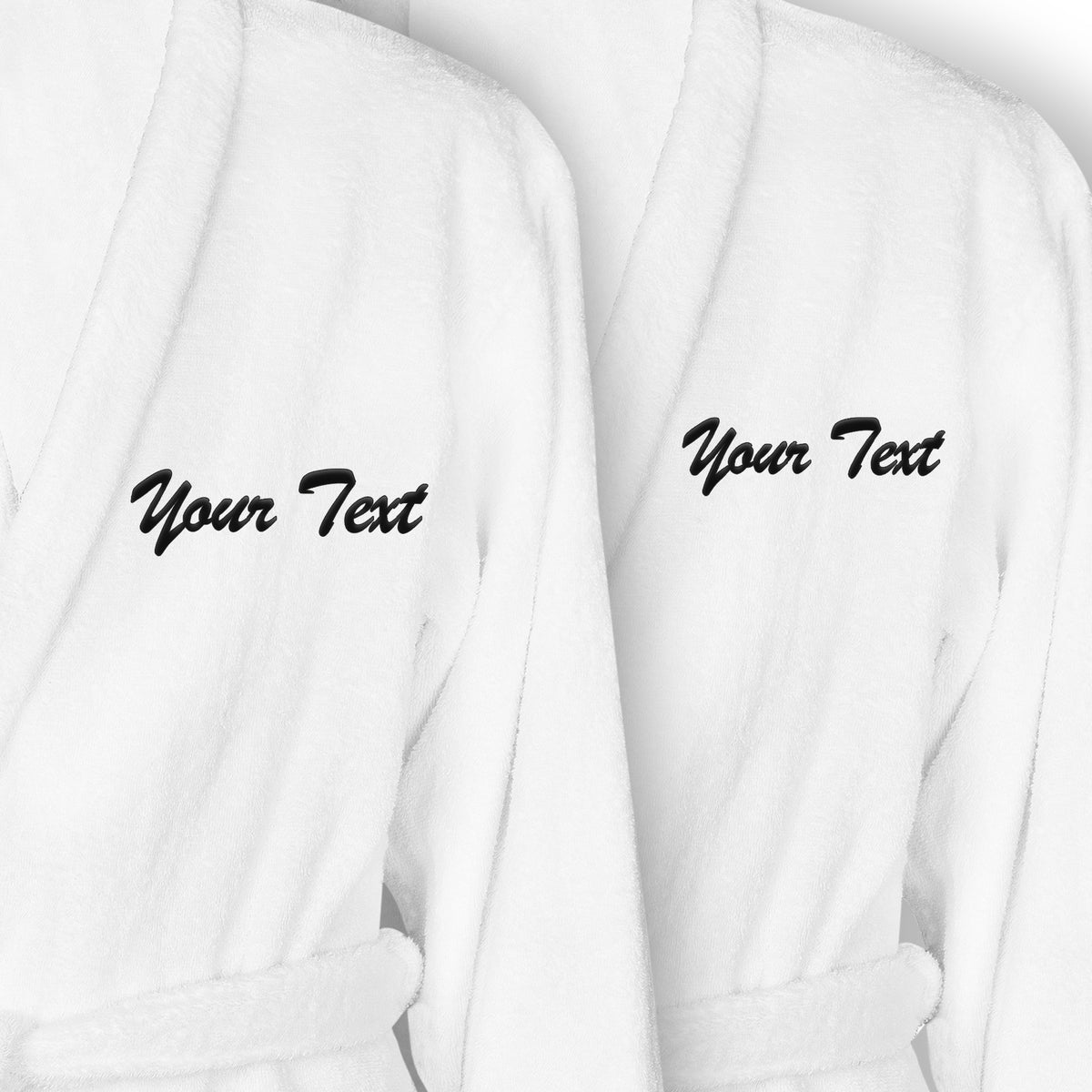 Custom Bathrobe Set for Couple, 2 Pieces Couple's Cotton Bath Robe, 100% Cotton