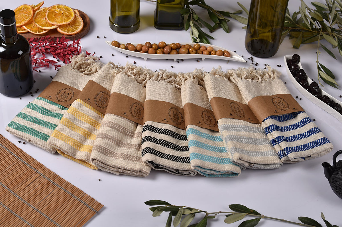 Cavus Zigzag Turkish Cotton Kitchen / Hand Towel 2 pack 40x18 in